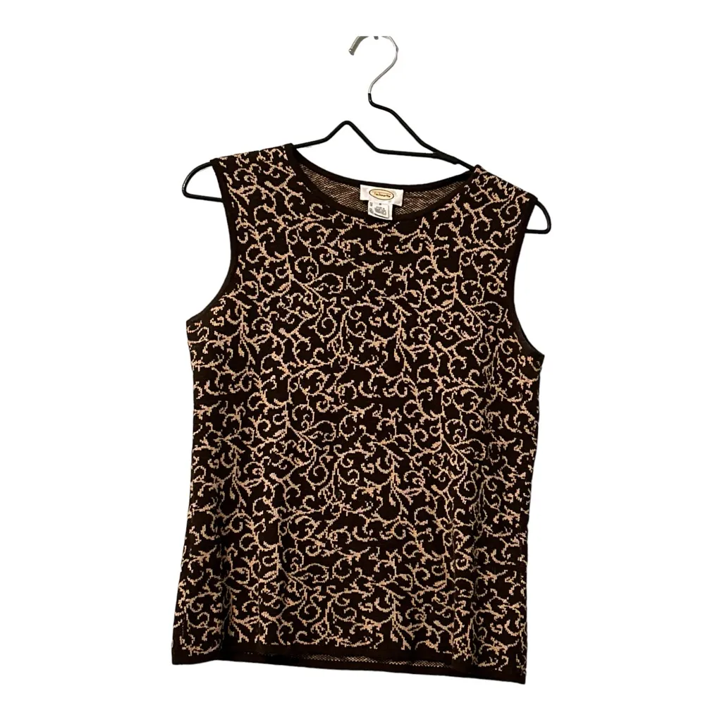 Talbots vintage button front sweater‎ silk / cashmere with matching top - Image 2