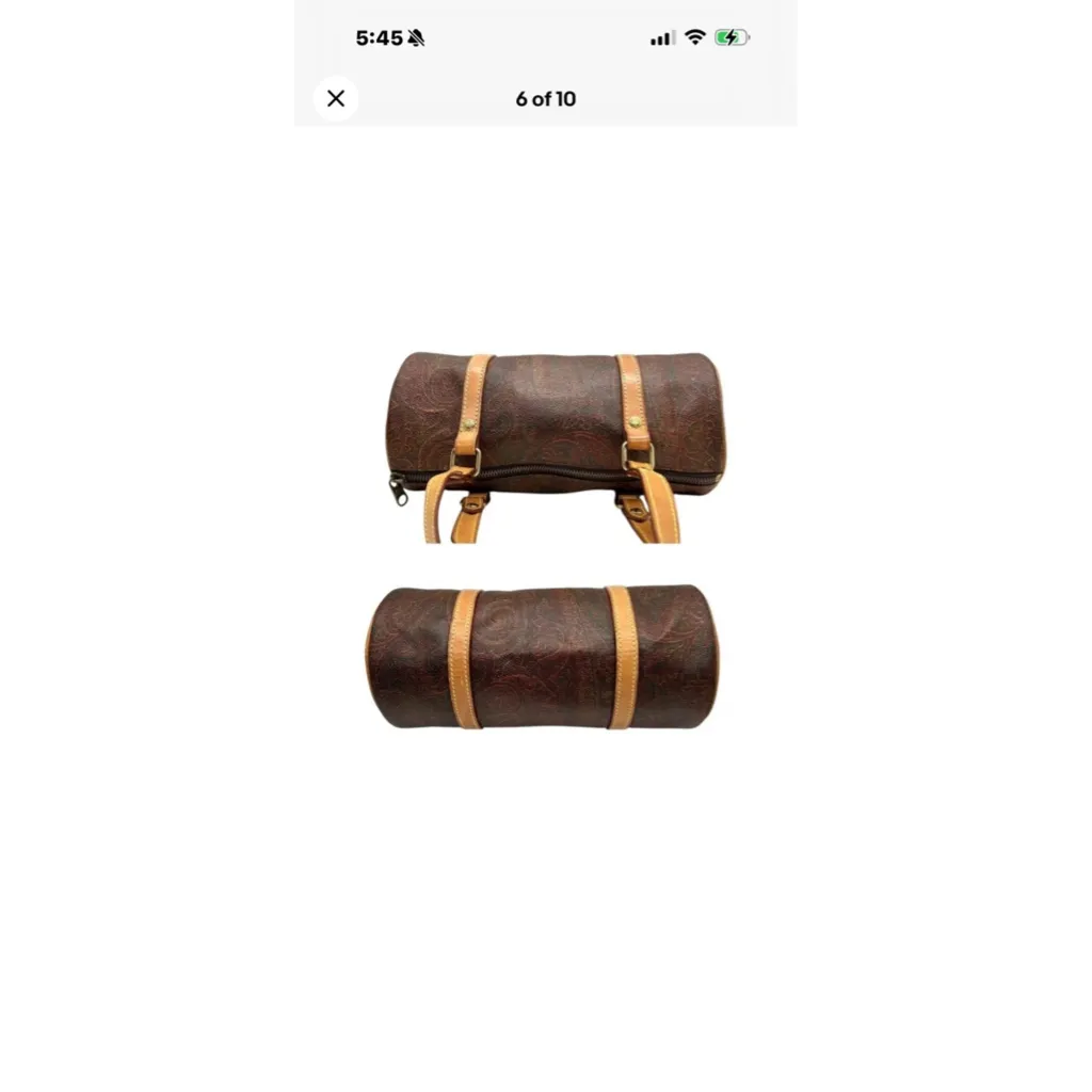 Etro Milano mini papillon paisley barrel bag Brown - Image 6