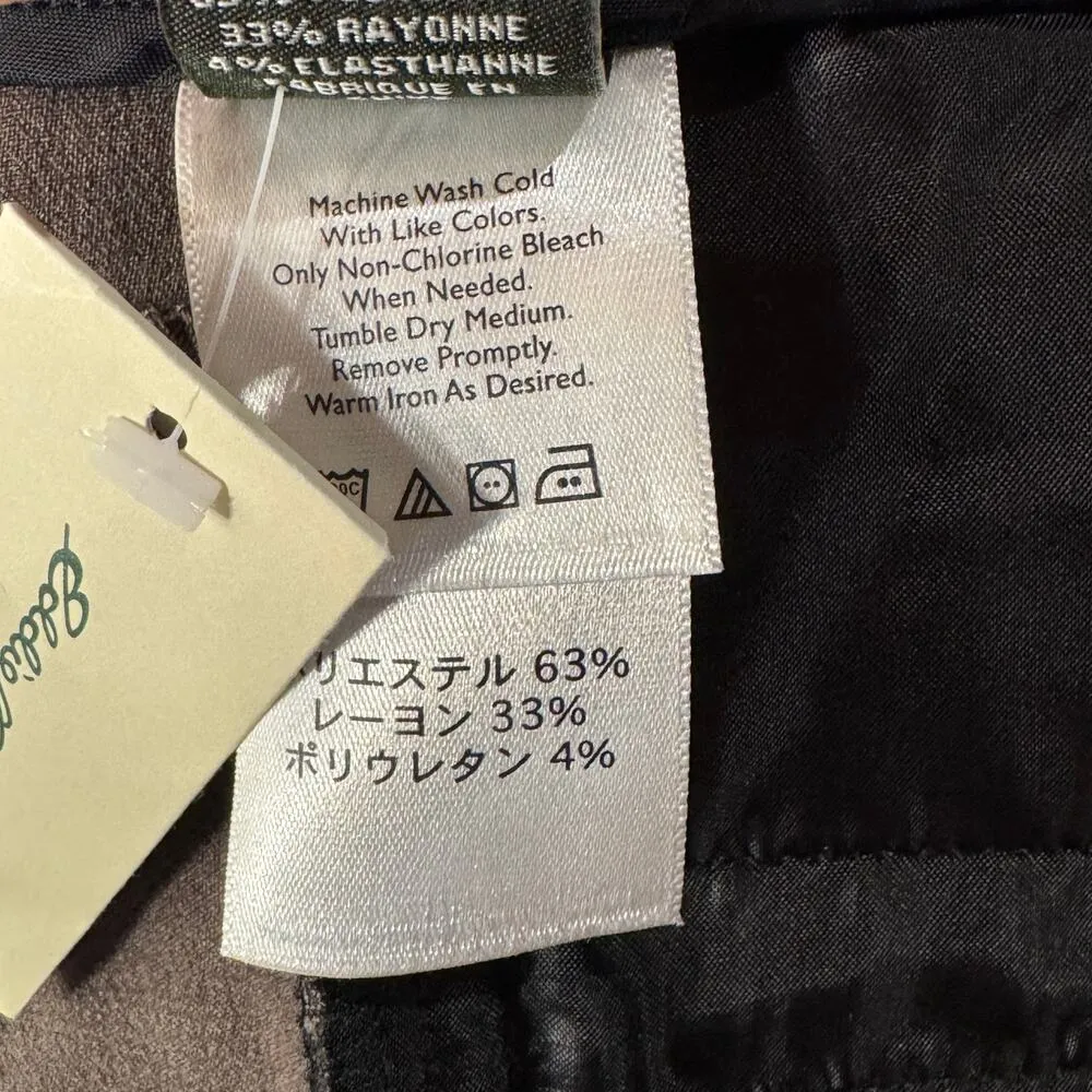 Eddie Bauer SZ 14 Womens Blakely Fit Dress Pants Zip-Fly Stretch Bootcut Brown - Image 6