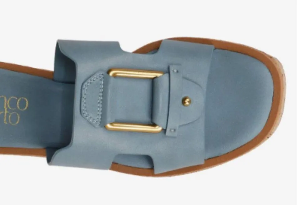 NEW Franco Sarto Hesta Wedge Sandal Denim - Image 7