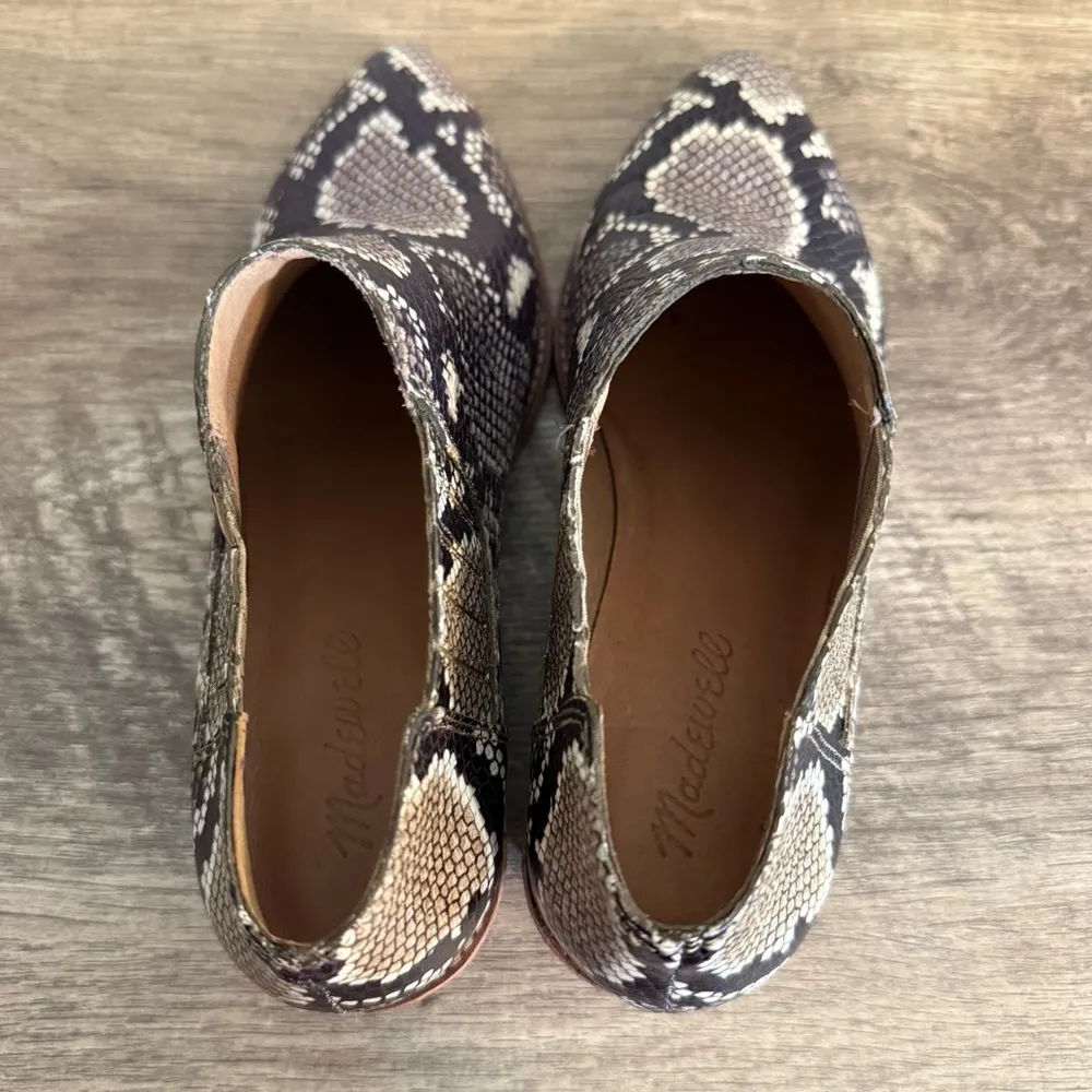 Madewell Sonia Leather Python Snake Embossed Ankle Boots Booties Woman’s Size 7 - Image 8