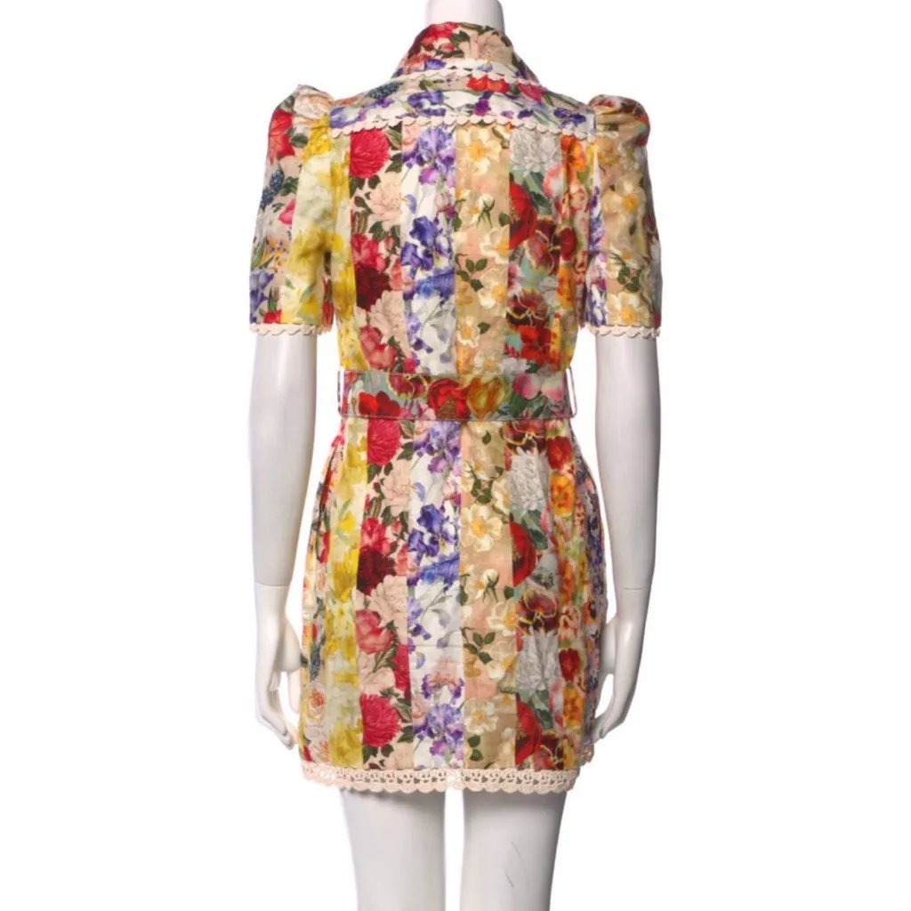 Zimmermann wonderland  Floral Patchwork Pencil Skirt - Image 10