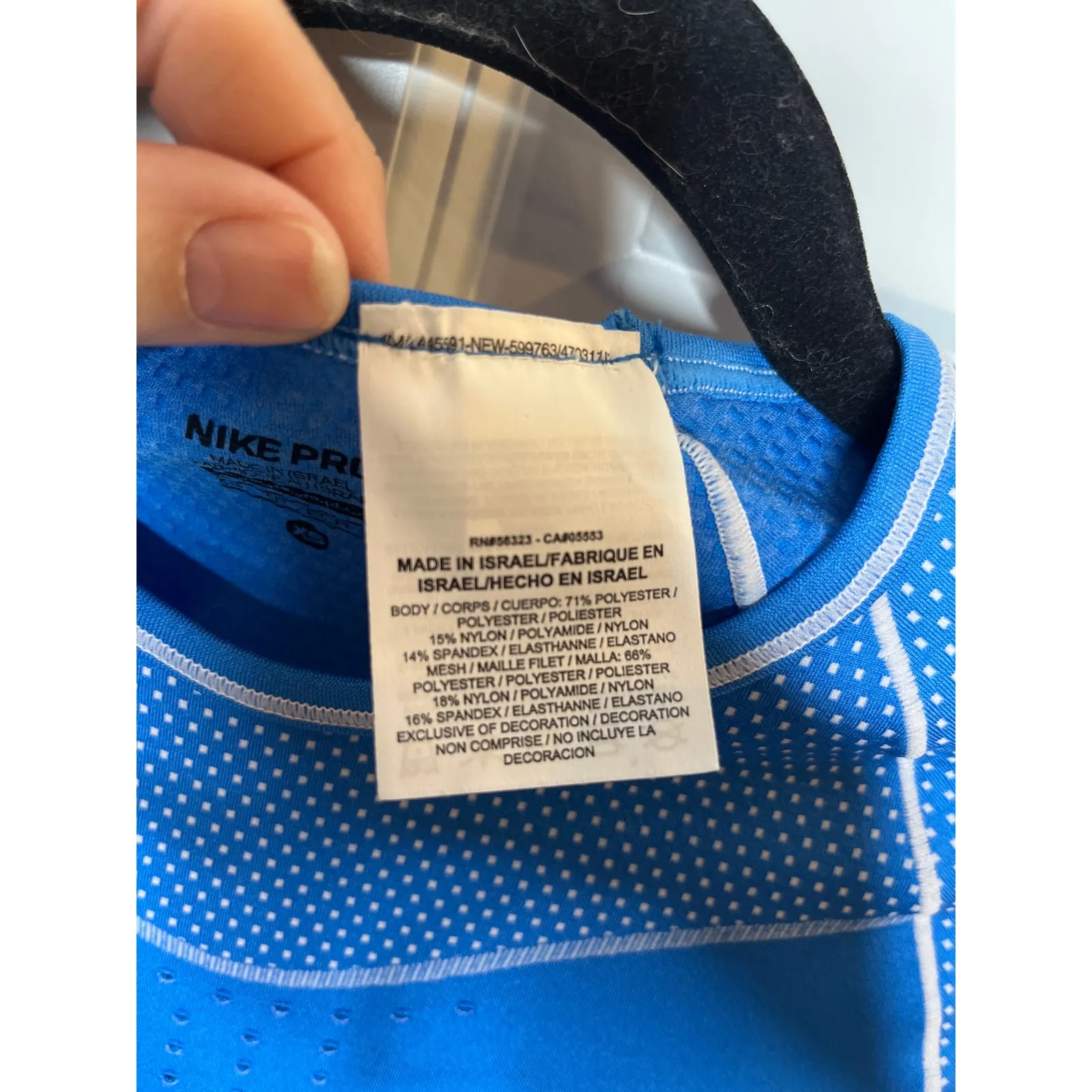 Nike Pro NEW XS Hypercool Limitless Training Top Blue Short Sleeve Base Layer - Image 12