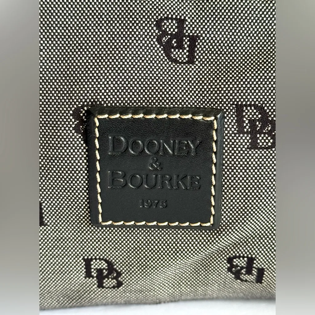 Dooney & Bourke Black and Gray Monogram Shoulder Bag - Image 3