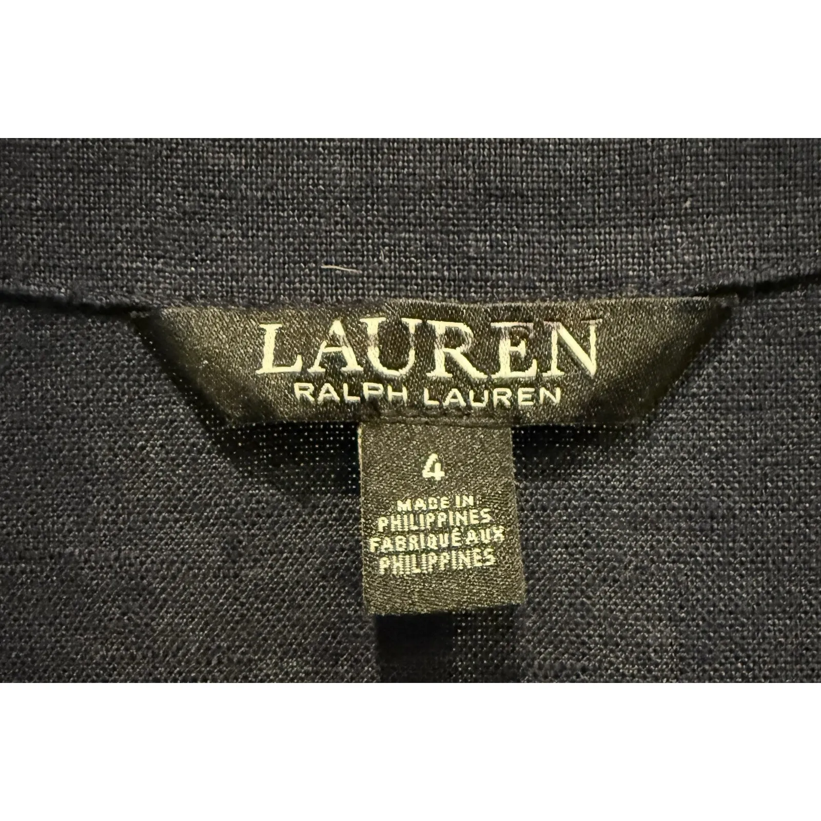 Lauren Ralph Lauren Navy 100% Linen Utility Romper Shorts Casual Jumpsuit Sz 4‎ - Image 3