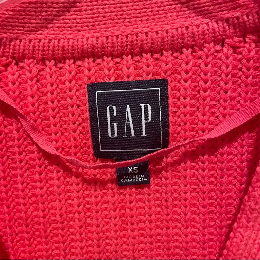 Gap Button Front Cardigan Sweater V Neck Rose Bush Pink Women’s Size XS - Image 9