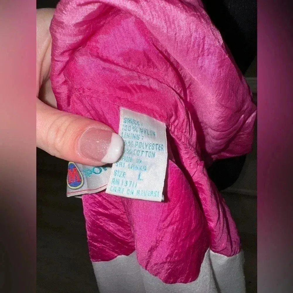 2/$10 Vintage Pink Milano Sport 90s Jacket Purple Size L - Image 7