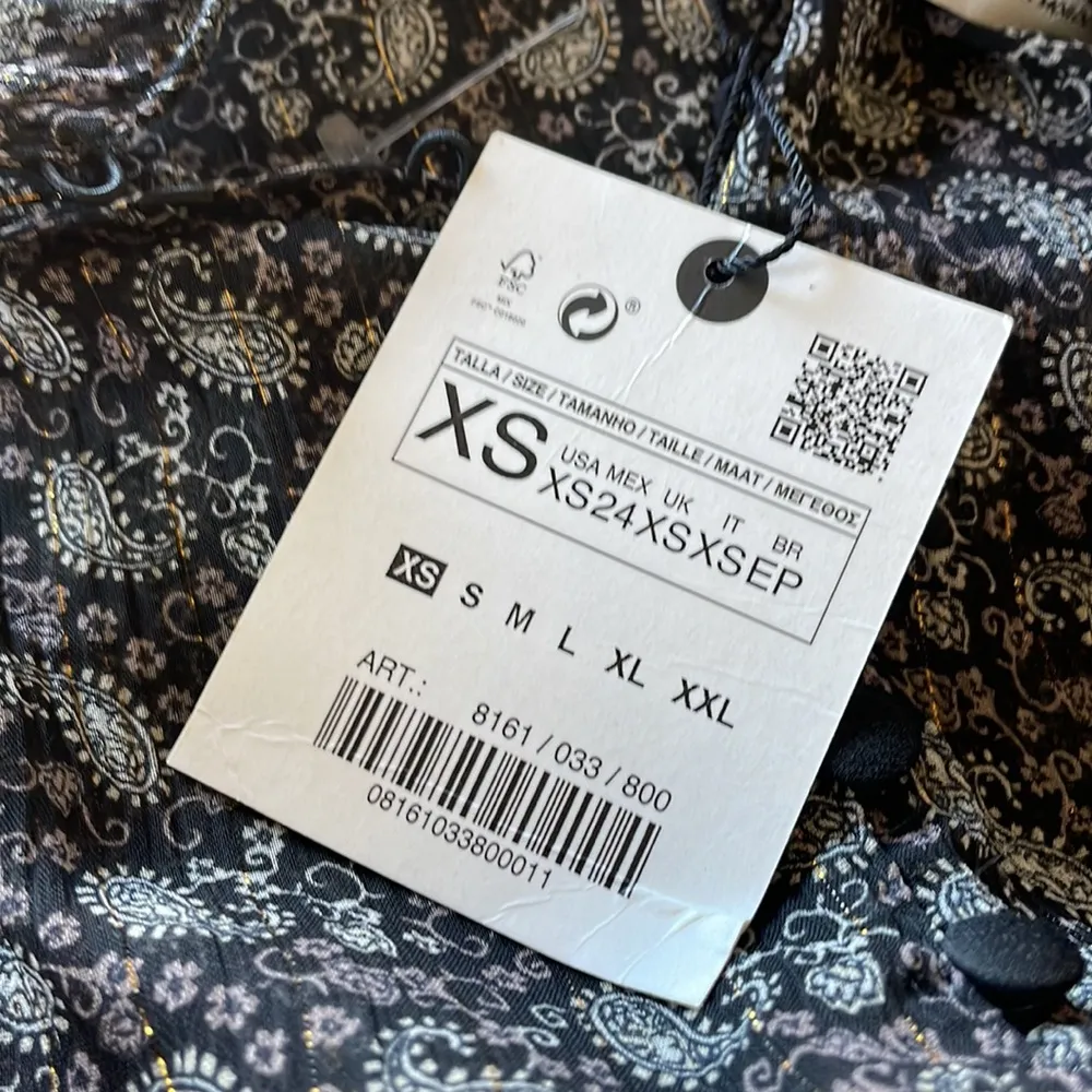 NWT ZARA FLORAL BUTTON FRONT BLOUSE BLOGGERS FAV OVERSIZED XS - Image 5