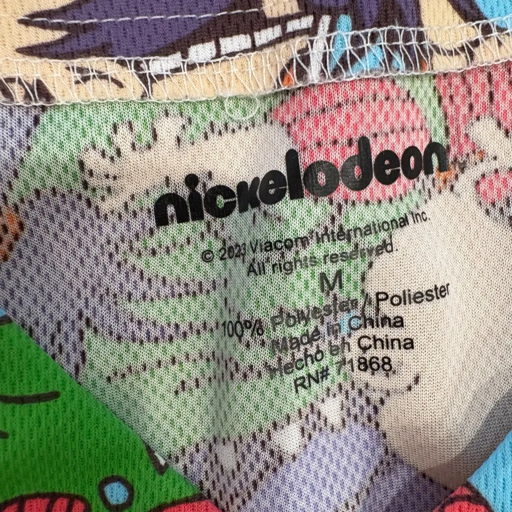 Nickelodeon Rugrats Baseball Jersey Women’s Size M | 90s Cartoon Print Button Up - Image 2