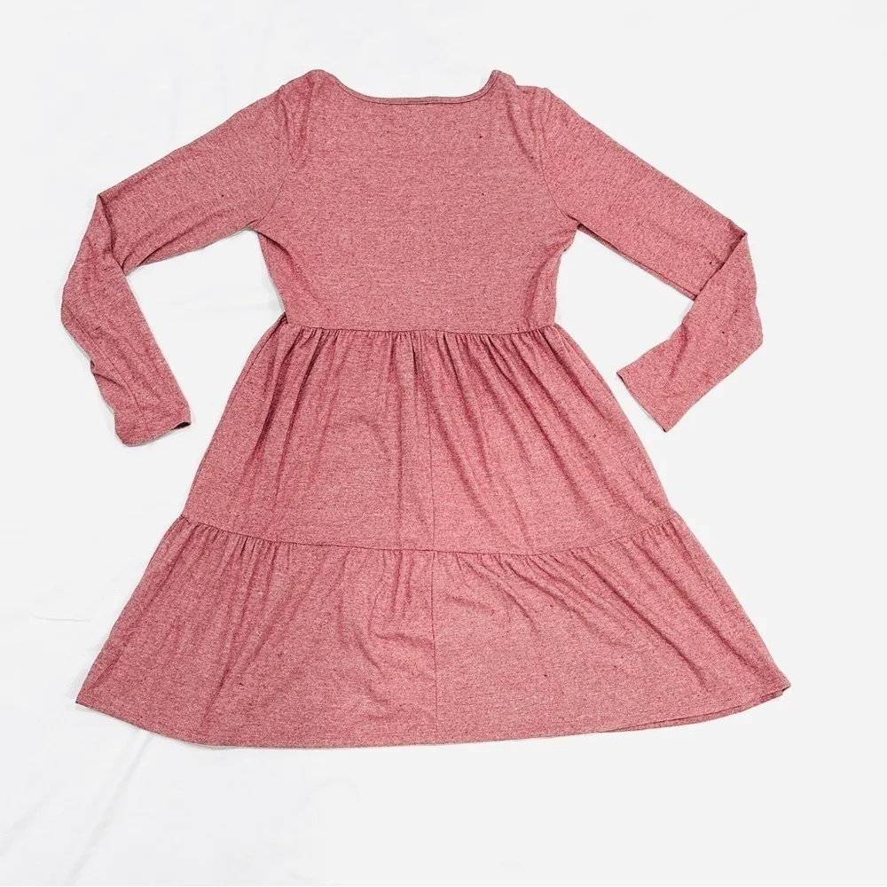 Wild Fable Heather Rose Tiered Scoop Neck Babydoll Dress - Image 6