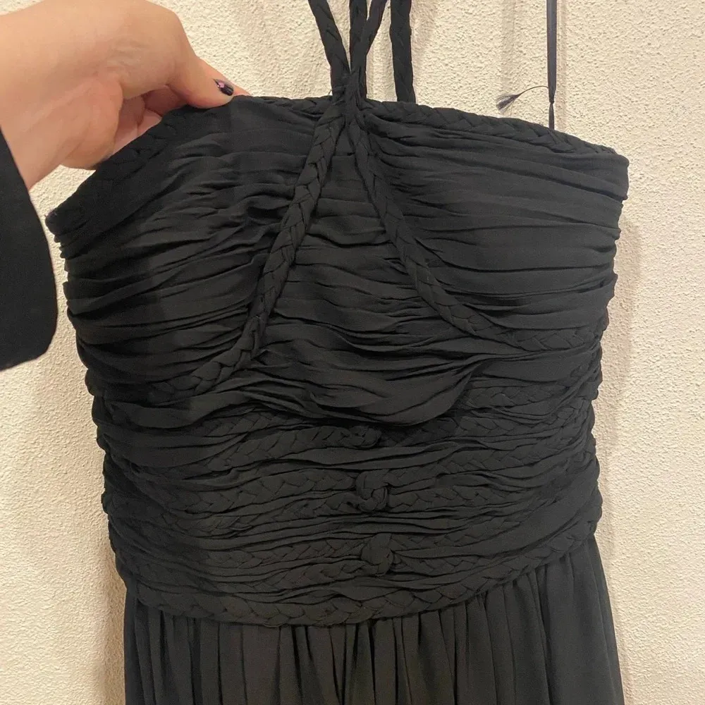 NEW Dress The Population Aura Chiffon Halter Maxi Dress Size Small - Image 3