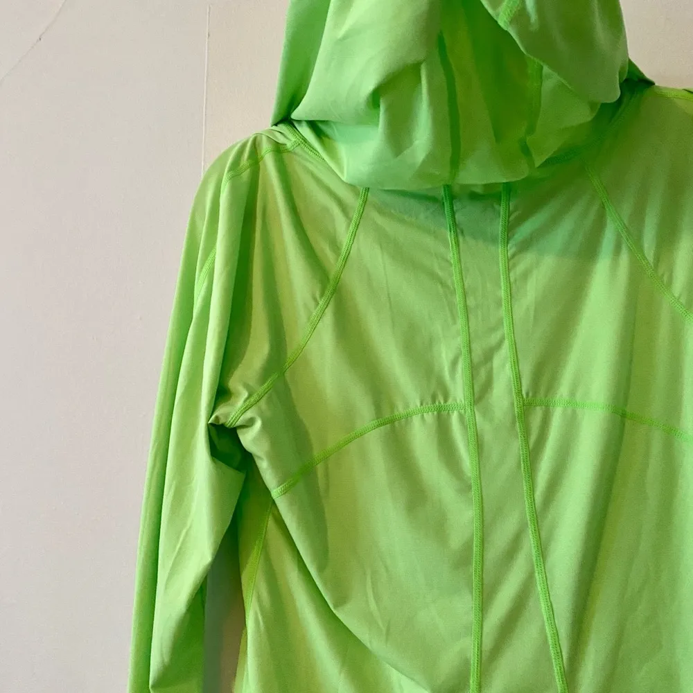 Zella Lime Green Hooded Long Sleeved Pullover | M - Image 3