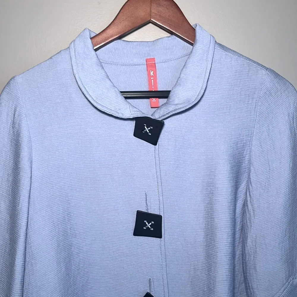 IC by Connie K Light Blue Swing Top Size Small - Image 3