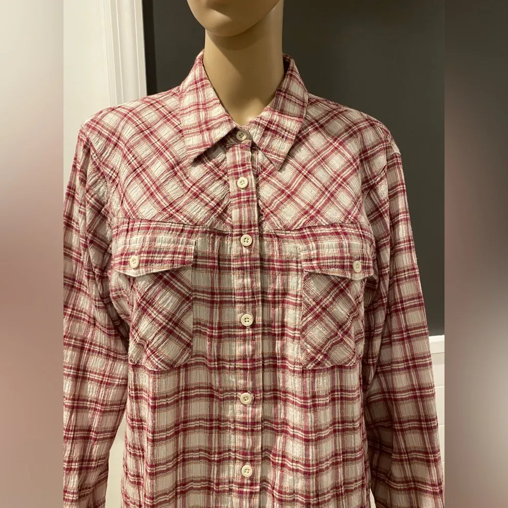 Patagonia Plaid Long Sleeve Women's Shirt Organic Cotton Size 10 - Image 2