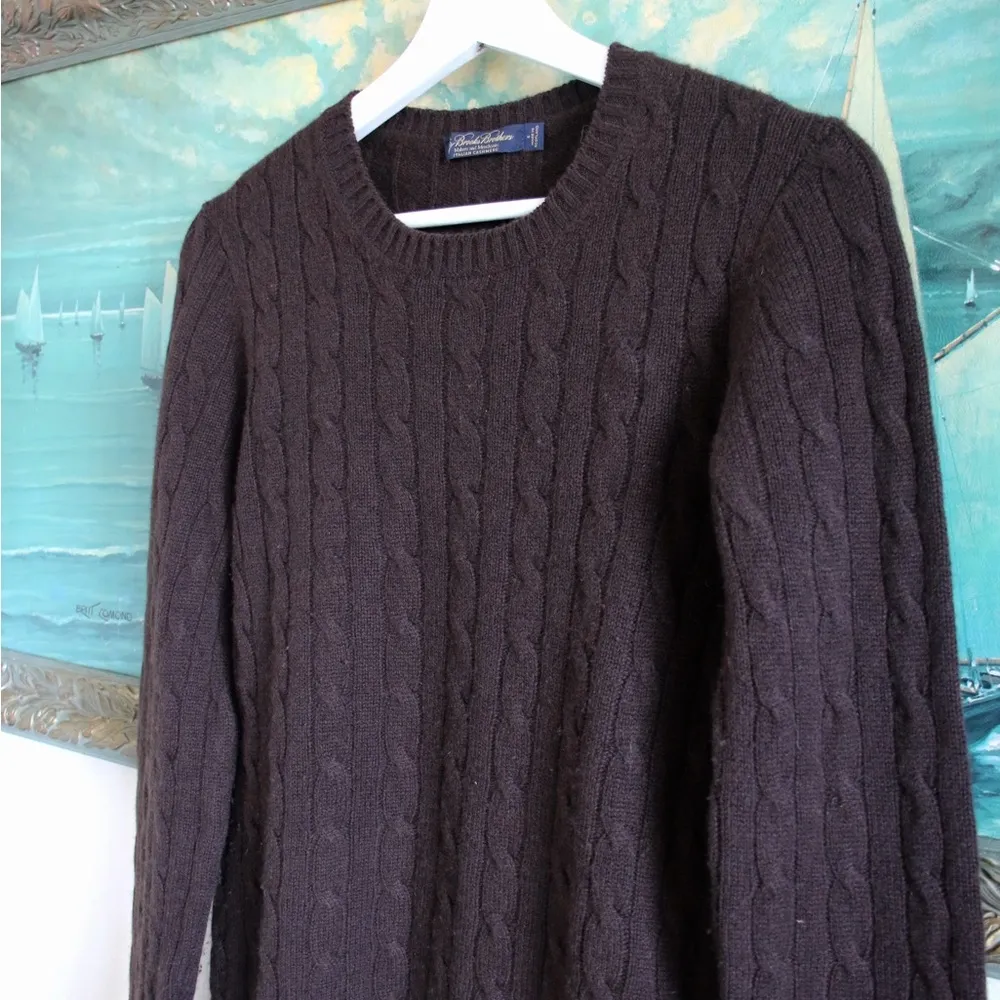 Brooks Brothers brown cashmere sweater, size small - Image 7