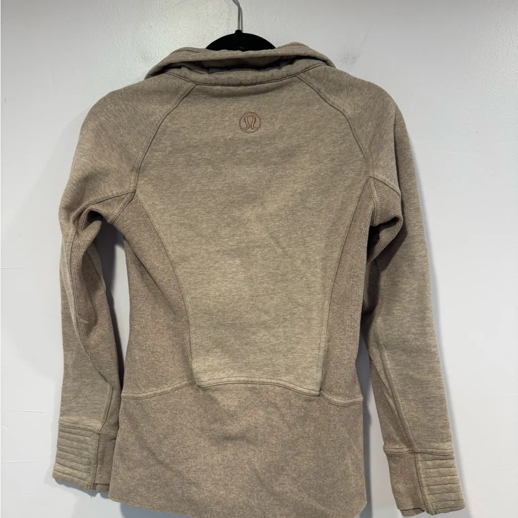 Lululemon Tan Pink  Scuba Zip-Up Jacket - Image 4