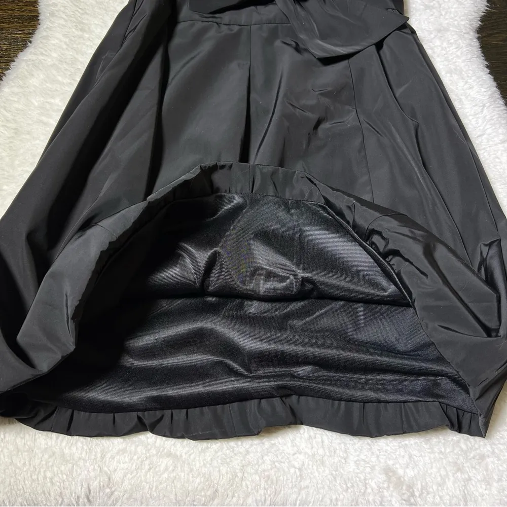 United Colors of Benetton Black Strapless Bubble Hem Mini Dress - Image 2