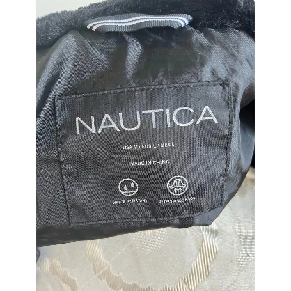 Nautica Water Resistant Full Zip Puffer Coat Medium - Image 8