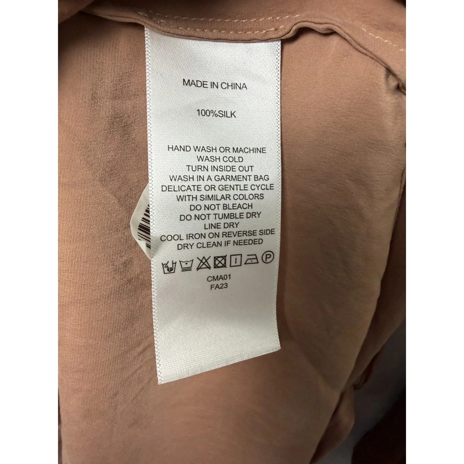 Quince Washable Mulberry Silk Robe Toasted Almond Taupe Size Small - Image 6