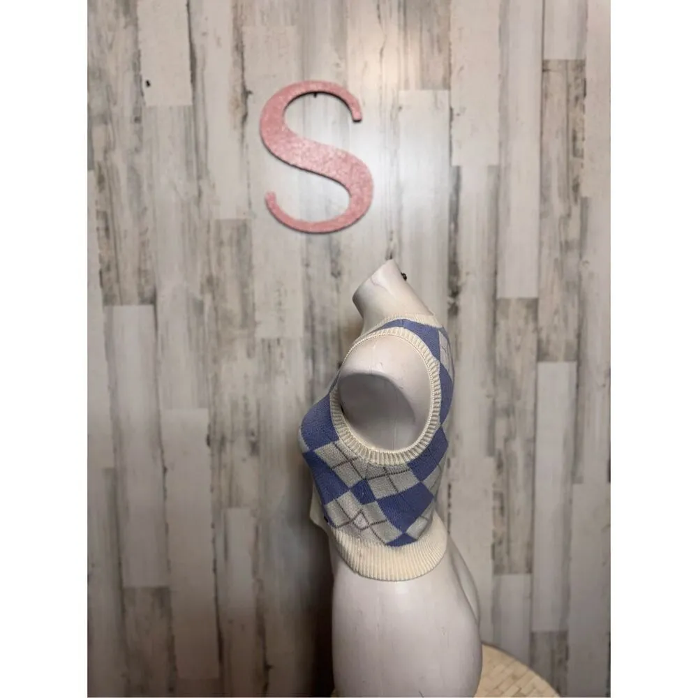 Hollister Argyle Cream with Blue Diamond - Image 5