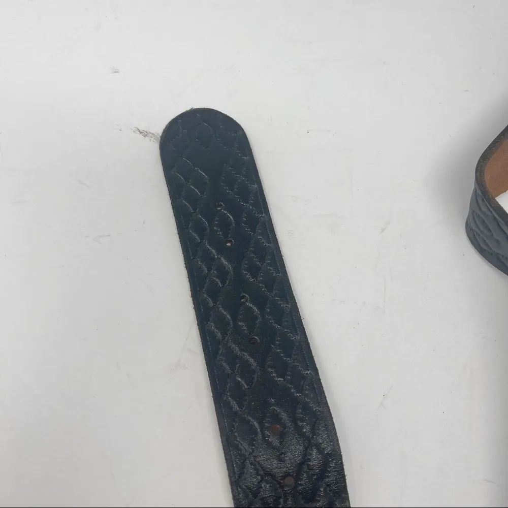 Lee Vintage 90’s Leather Brown Hardware Belt SZ M - Image 5