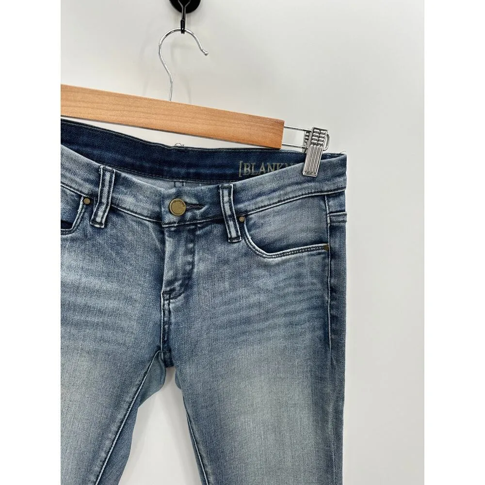 BlankNYC Light Wash Mid Rise Bootcut Flare Denim Jeans Stretch Women Size 25 - Image 5
