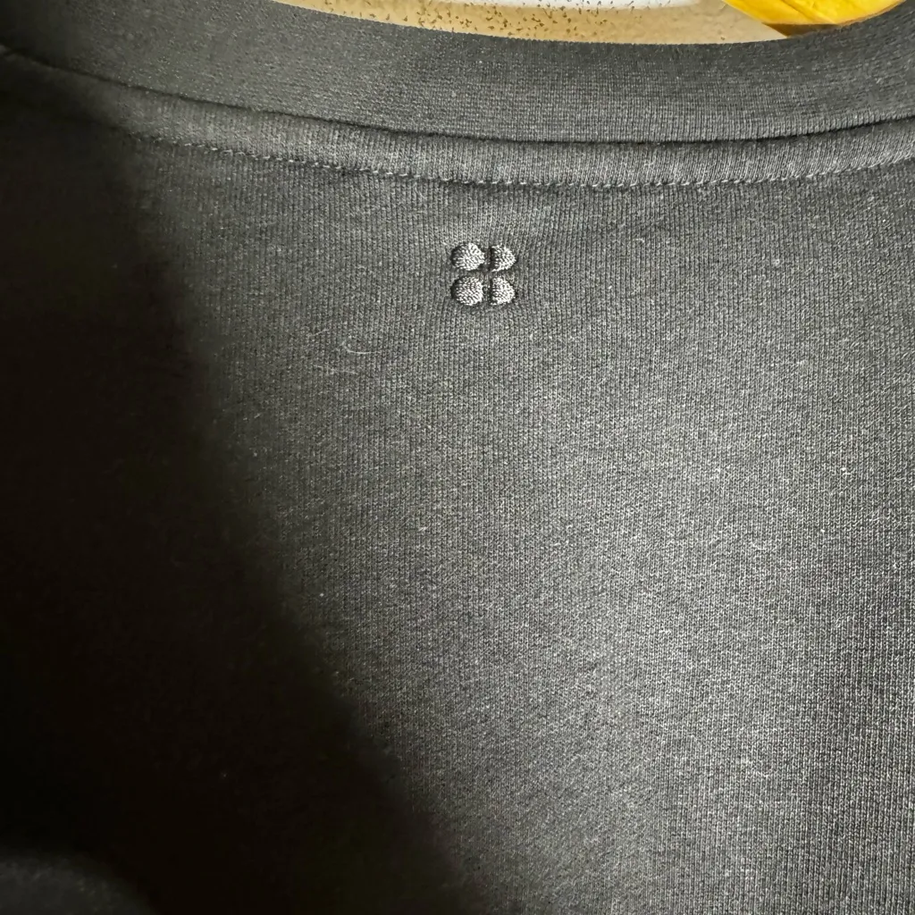 sweaty betty Size 0-2 Black Crew Neck‎ Long Sleeve Sweatshirt CP0528 - Image 3