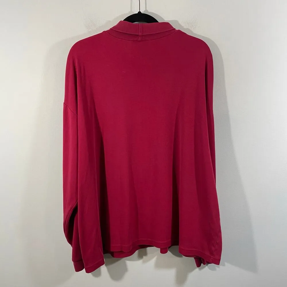 Vintage Disney Women's Dark Red Winnie The Pooh Embroidered Turtleneck Size XXL - Image 8