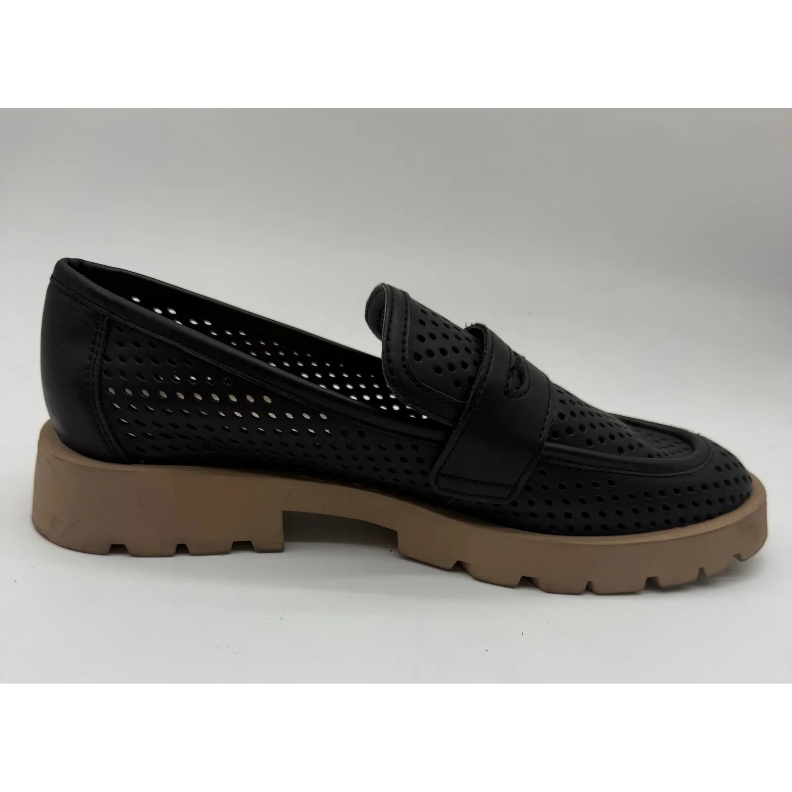 New! Dolce Vita‎ Malila Black Nubuck
Leather Loafer with Lug Sole Sz 9 $140 - Image 2