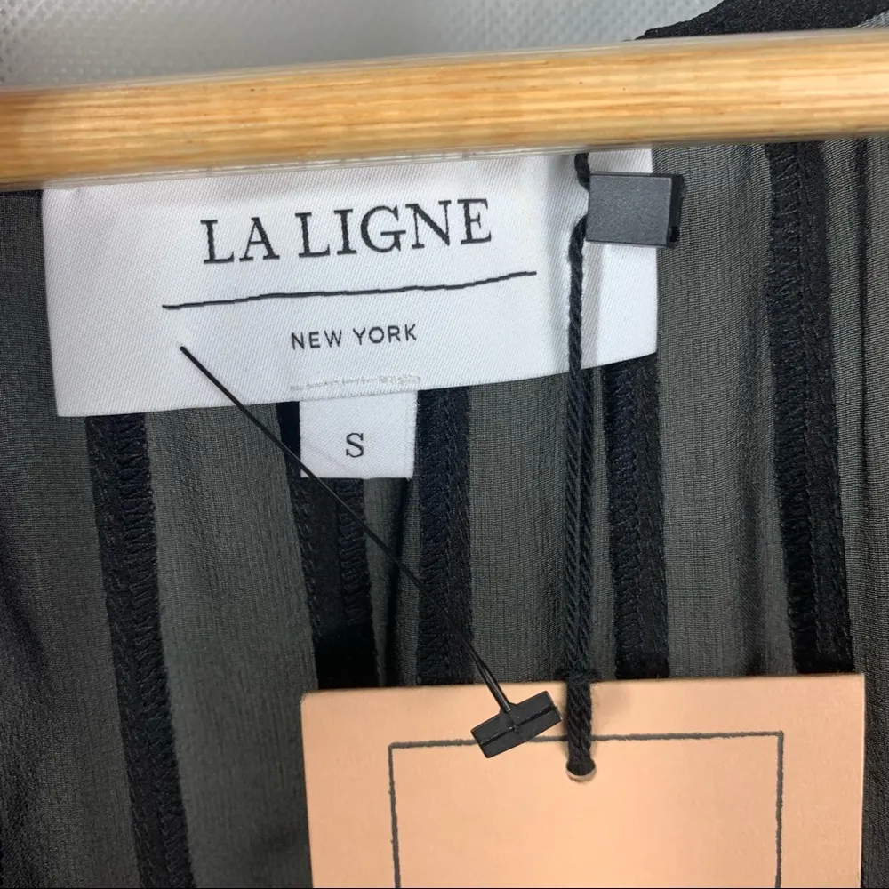 La Ligne 100% silk India mini dress in black size small - Image 4