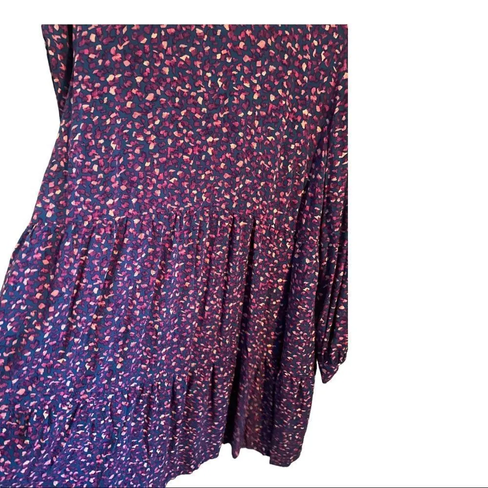 NWOT A new day confetti spotted babydoll tiered dress - Image 4