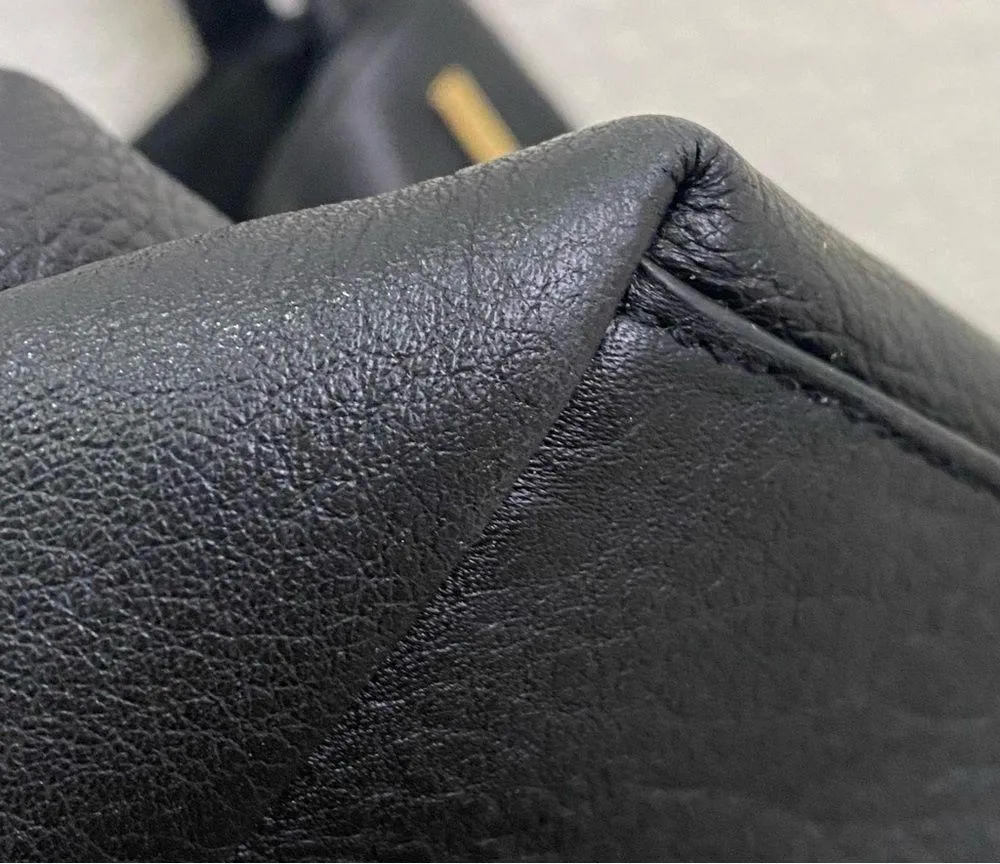 VINCE CAMUTO “IKE” Black Soft Pebbled Leather Tote Double Handle Shoulder Bag - Image 15