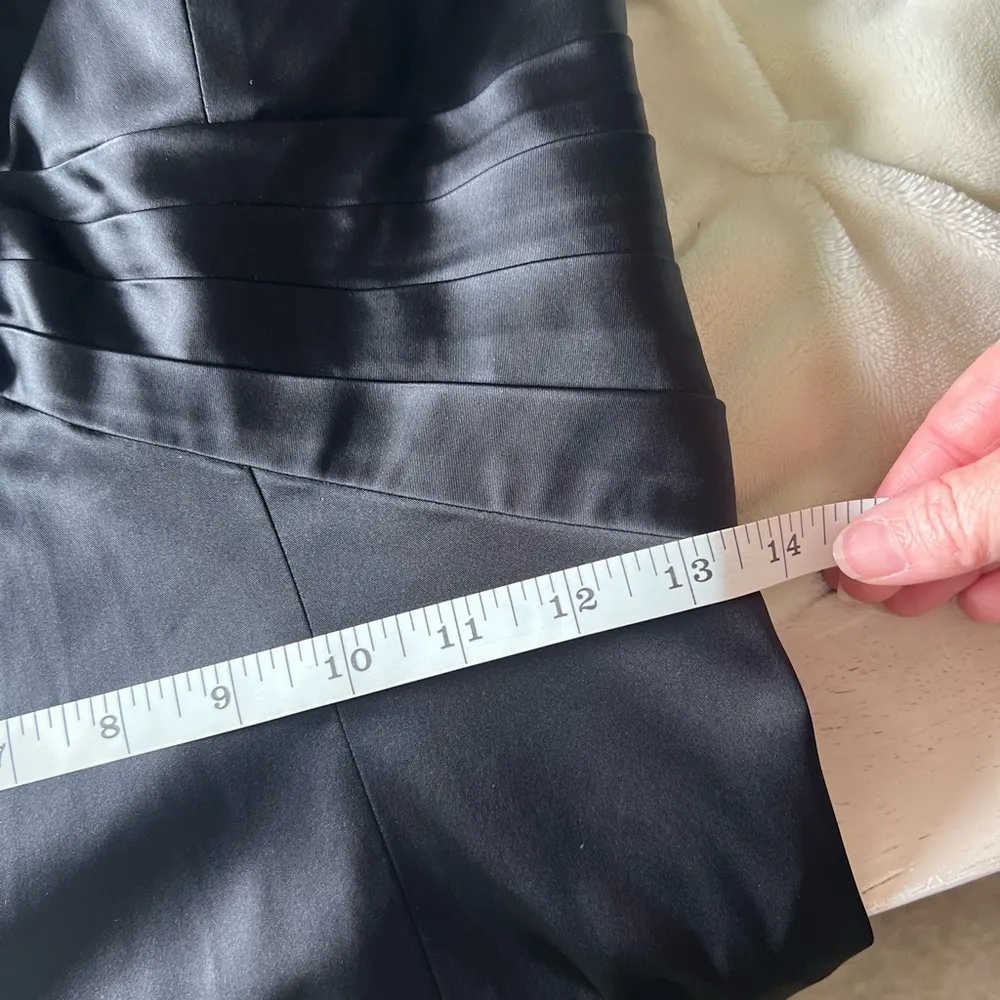 Cache vintage 90s satin Halter dress black silk satin size 4/6 - Image 10