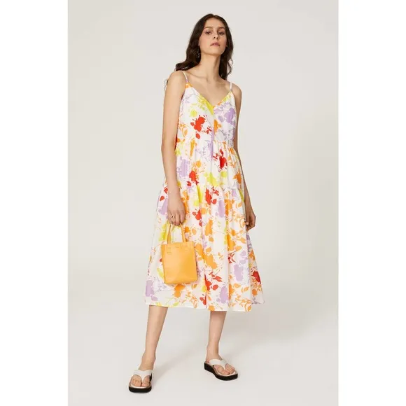 Peter Som Collective Sleeveless Floral Printed Midi Dress Size 8 - Image 15