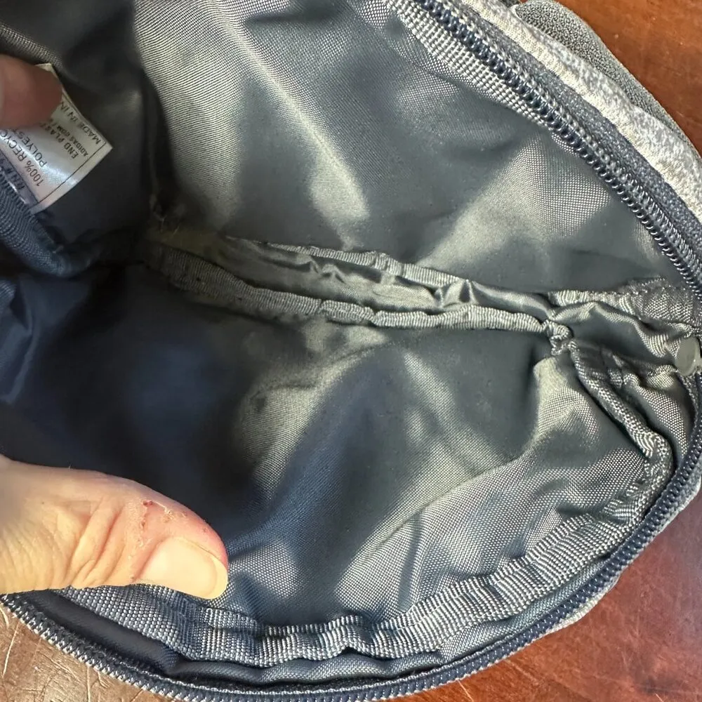 ADIDAS Grey Charcoal Space Dye Zipper Fanny Pack Crossbody Bag - Image 10