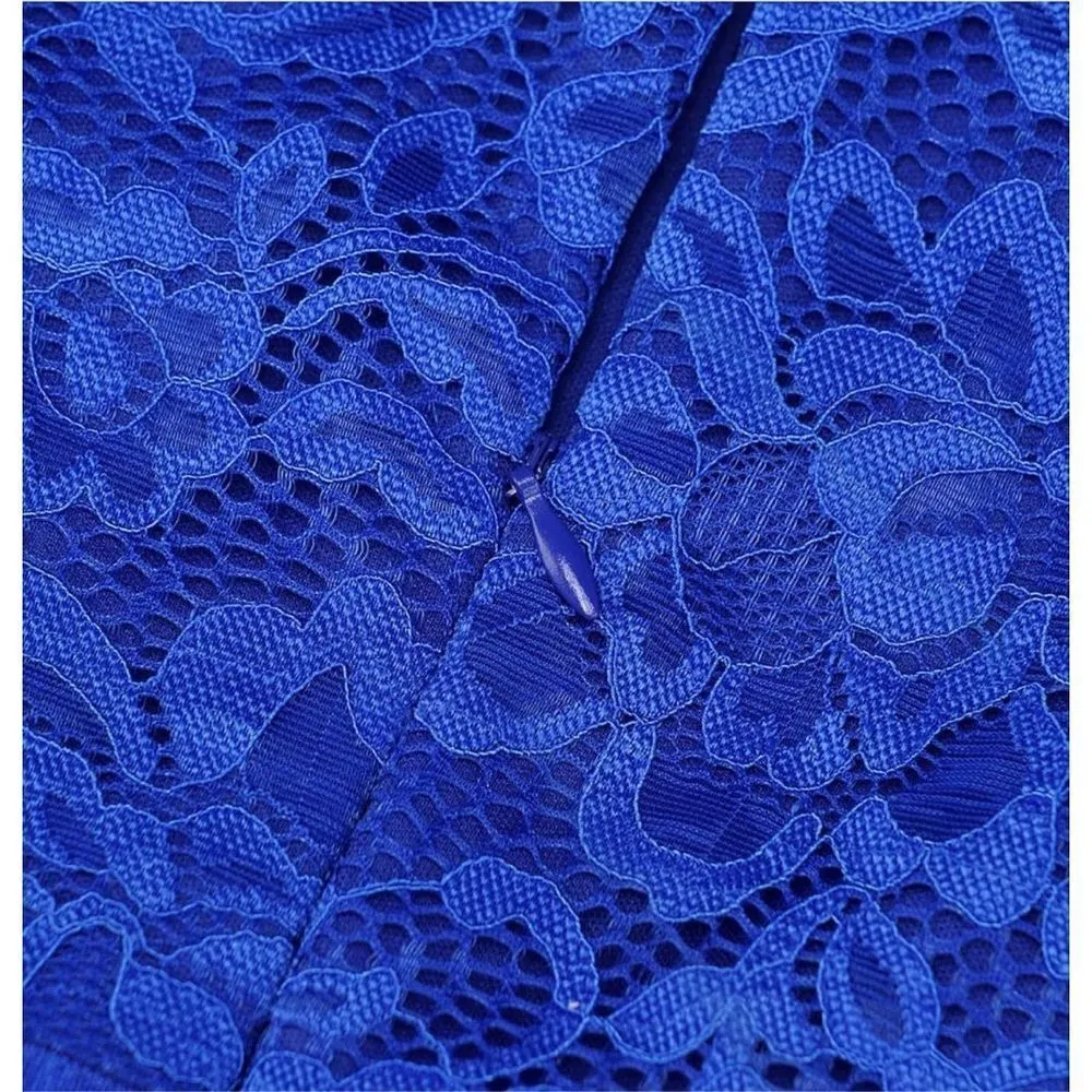 NEW Formal Bridesmaid Prom Dress 3/4 Sleeve Wedding Guest XL Blue - Image 3