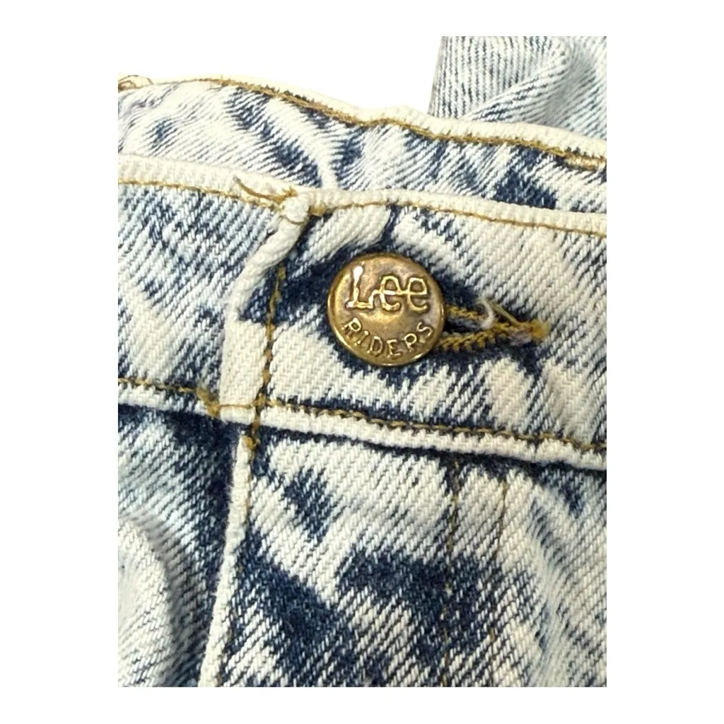 Vintage Lee High Waisted Acid Wash Mom Jeans Size 10 Medium USA Denim - Image 6