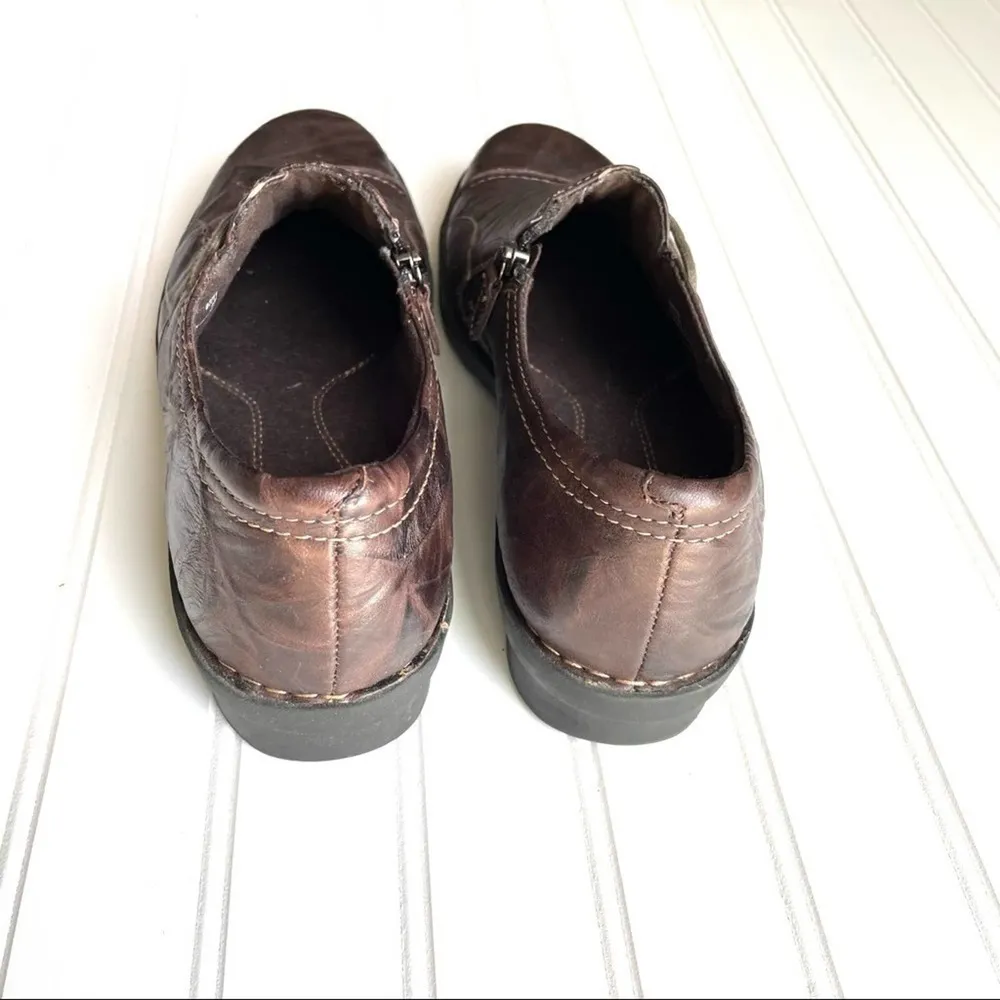Clarks Bendables Nikki Leather Slip On Loafer Brown Size 11M Comfort - Image 7