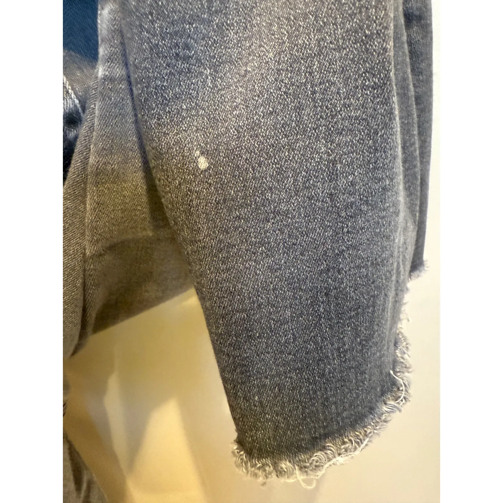 AG Jeans Farrah Boot Crop Gray Wash Denim‎ Jeans Frayed Hem Women's Size 29 - Image 8