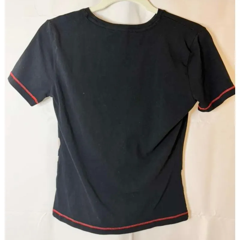 Desigual Streetwear Rare y2k T-shirt Avant Gay Black Women's sz. S - Image 3