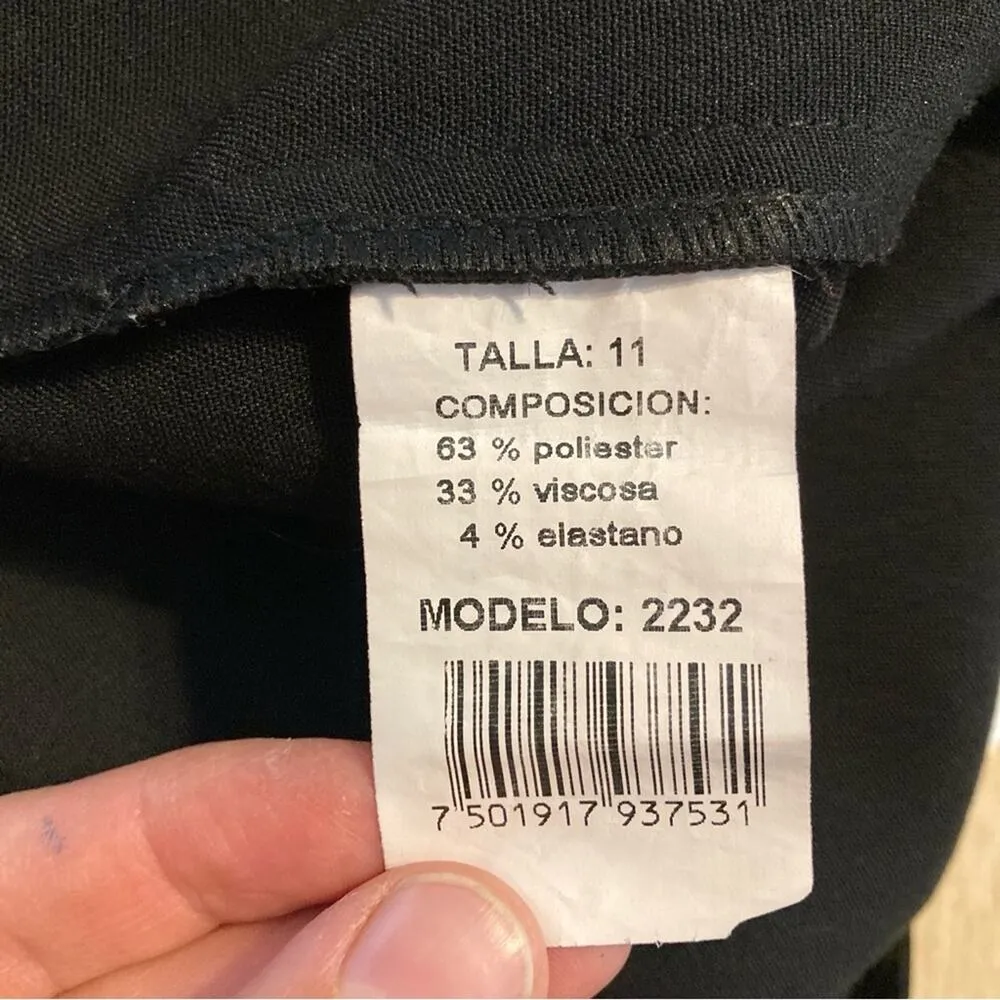 Cherokee Black Lightweight Pleated Straight Tapered Slack Trouser Dress Pants - Image 9