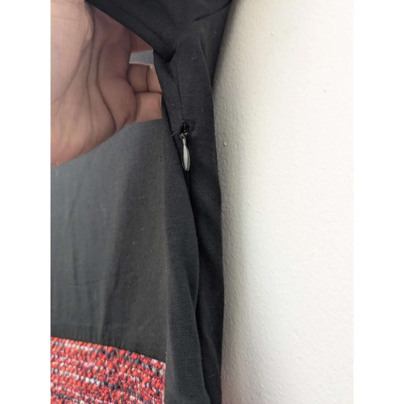 Maje Women's Tweed Dress Rare🔥Ritalete Short Sleeve Black Red Size 36/Small NWT - Image 13