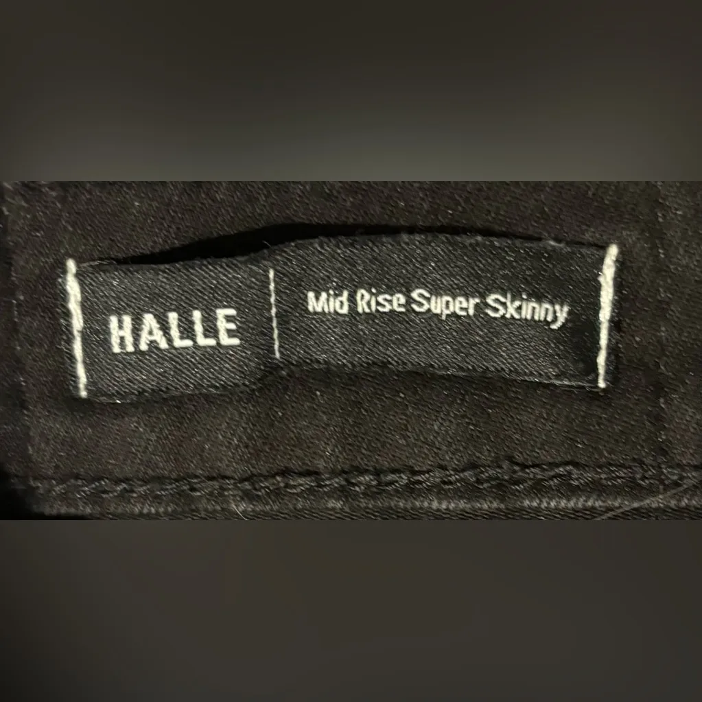 True Religion Halle Single Needle Mid Rise Super Skinny Black Jeans Size 30 - Image 9