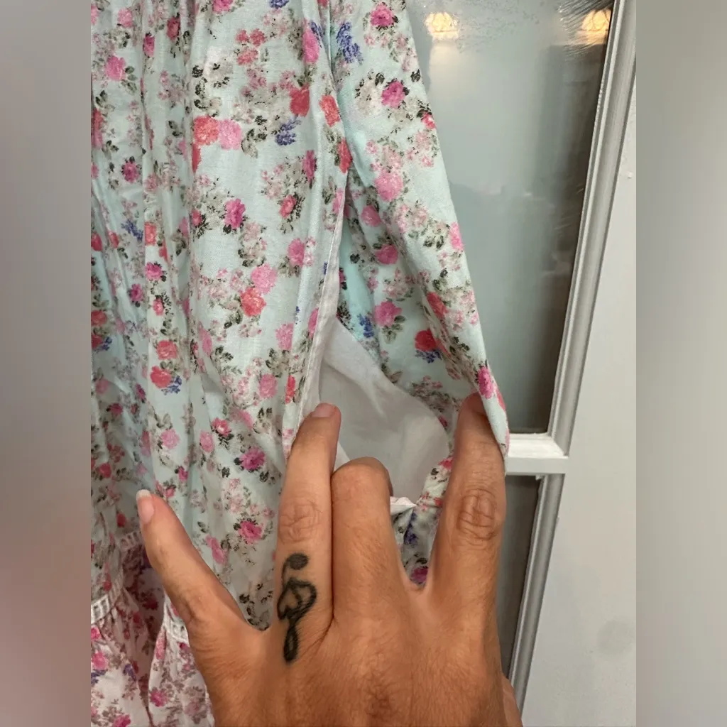 LoveShackFancy Camille Tiered Ruffle Babydoll Floral Western Boho Dress Size XS - Image 12