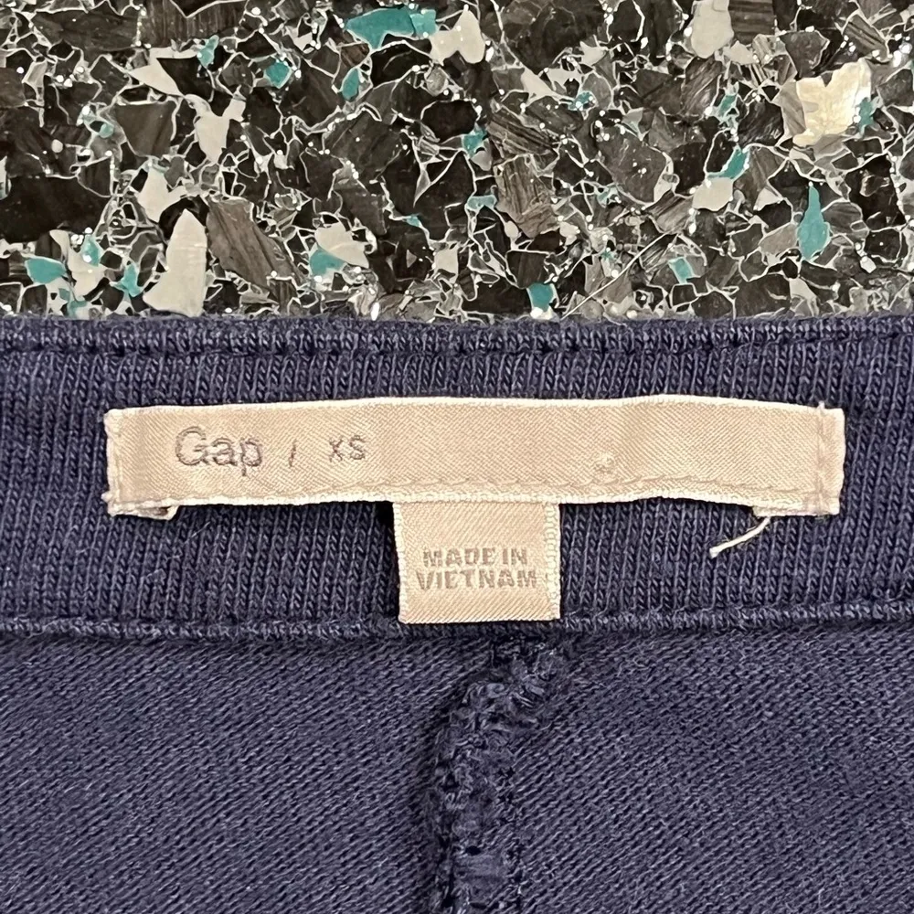 Women’s Gap XS X-Small Blue & Green Striped Long Sleeve Tee Shirt Dress - Image 3