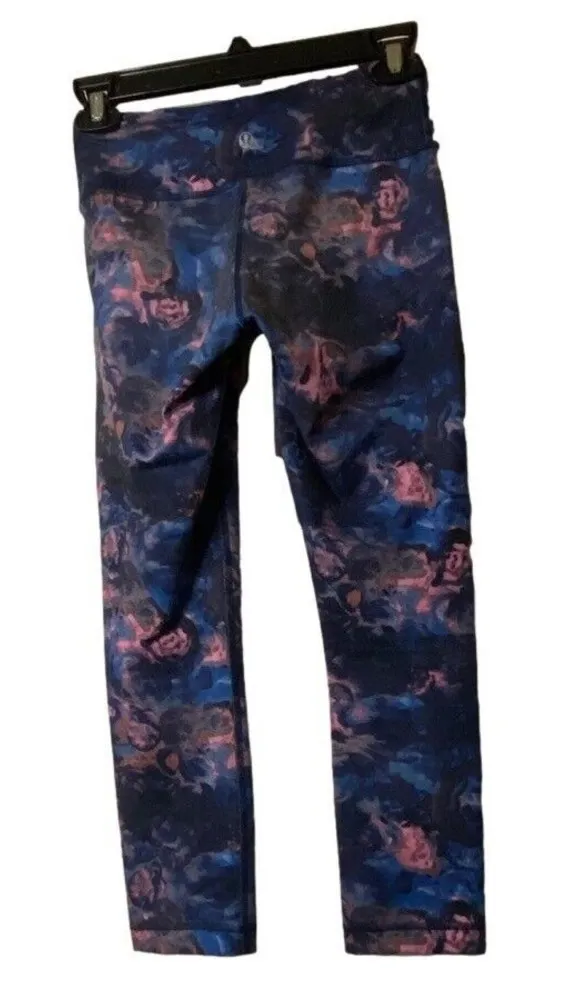 Lululemon size 2 Wunder Under Pant Moody‎ Mirage Floral Activewear Leggings - Image 1