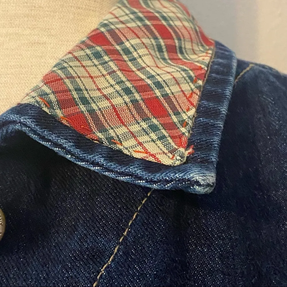 Vintage Arizona Jean Company Denim/Plaid Jacket‎ Size Small - Image 6