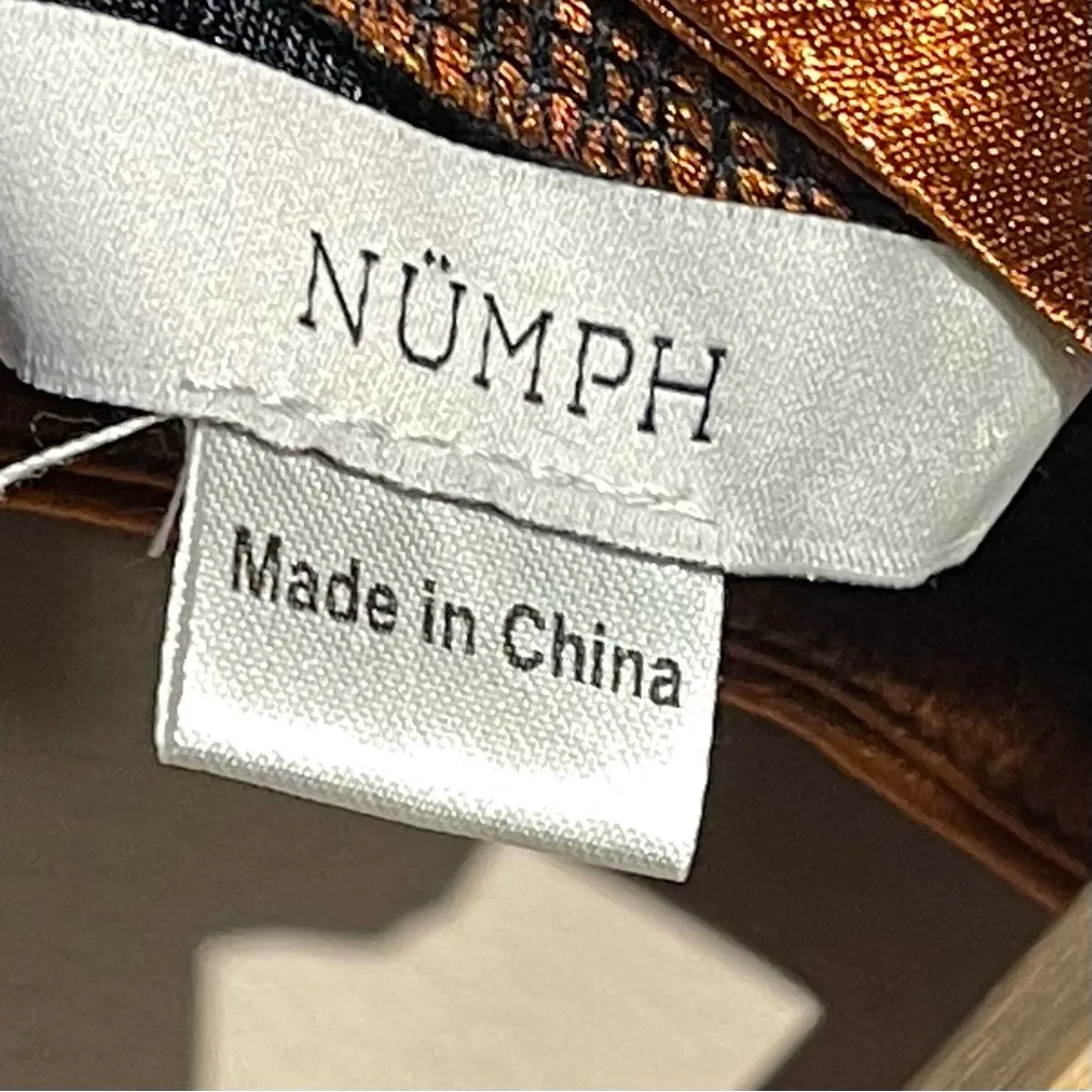 Nümph Velour Semi Sheer Wave Pattern Top (Blue) - Image 8