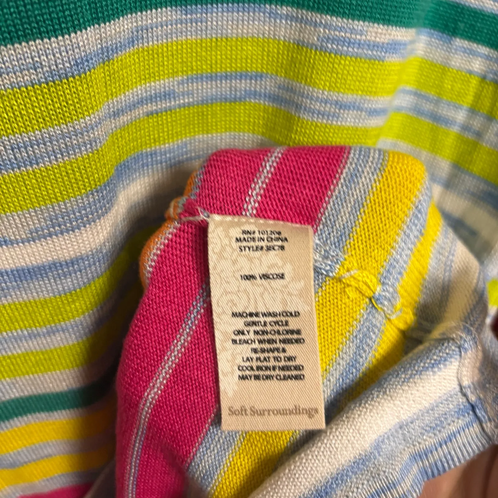 Soft Surroundings Multi Stripe Sweater Size XS Petite - Image 6