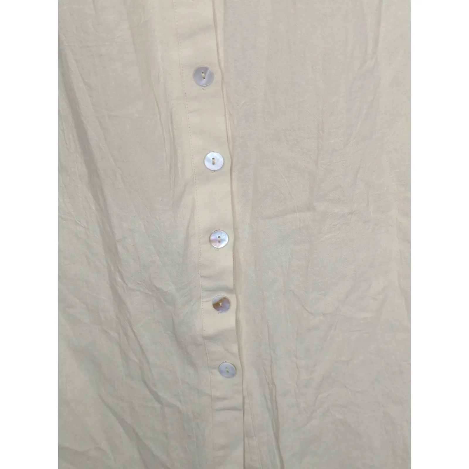 Cider  Solid V-neck Yellow Button Shift Maxi Dress MEDIUM NWT Coastal Casual - Image 5